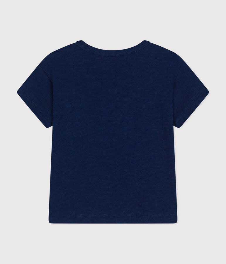 Babies' Short-Sleeved Slub Jersey T-Shirt blue