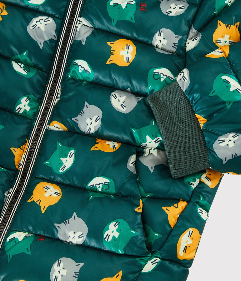 Babies' Quilted Jacket PINEDE green/MULTICO white