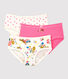 Girls' Floral Cotton Briefs - 3-Pack