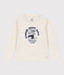 Children's unisex long-sleeved cotton T-shirt MONTELIMAR CHINE beige