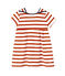 Robe bébé fille en jersey lourd rayé LAIT white/PEPS red
