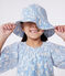 Capeline enfant fille en popeline imprimé MARSHMALLOW blue/PORCELANA