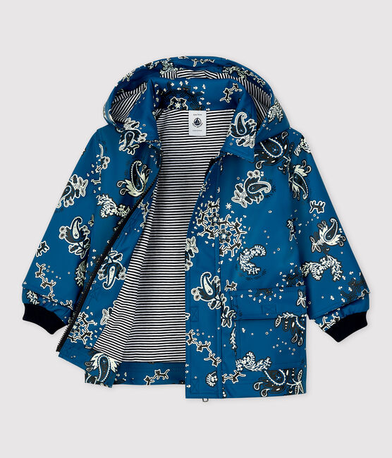 BABIES' ICONIC RECYCLED RAINCOAT BRASIER blue/MULTICO white
