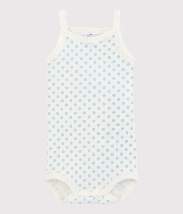 Baby Girls' Strappy Bodysuit white/blue