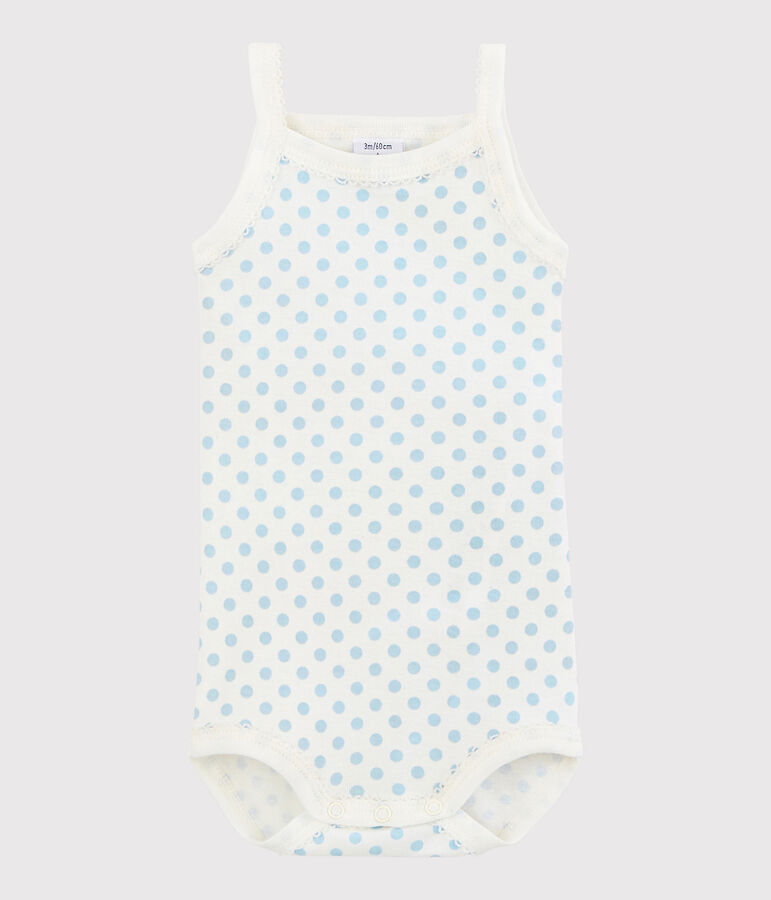 Baby Girls' Strappy Bodysuit white/blue
