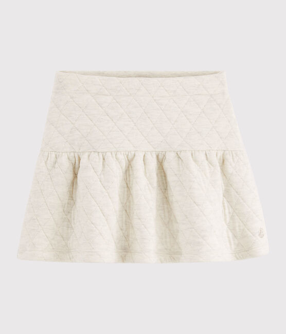 Girls' Quilted Tube Knit Skirt MONTELIMAR CHINE beige