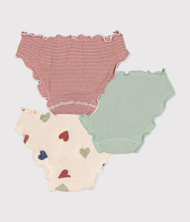 Children's frilly cotton knickers - 2-Pack multicolor