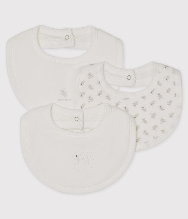 Baby Girls' Rib Knit Bibs - 3-Piece Set multicolor