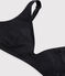 Women's shiny bra NOIR black/ARGENT