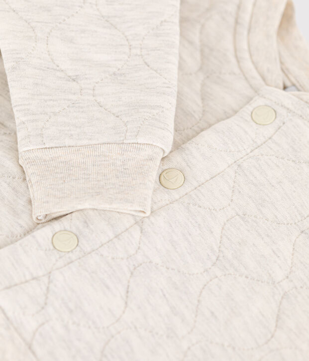 Babies'' Quilted Tube Knit Baseball Jacket MONTELIMAR CHINE