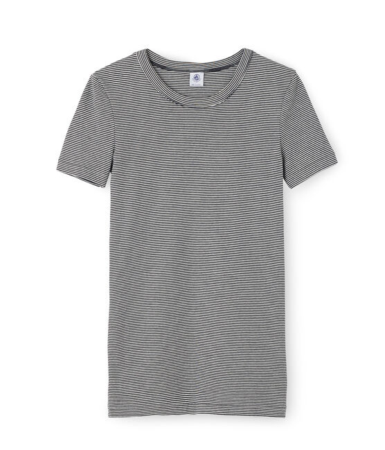 Women's Short-Sleeved Iconic T-Shirt SMOKING blue/MARSHMALLOW white