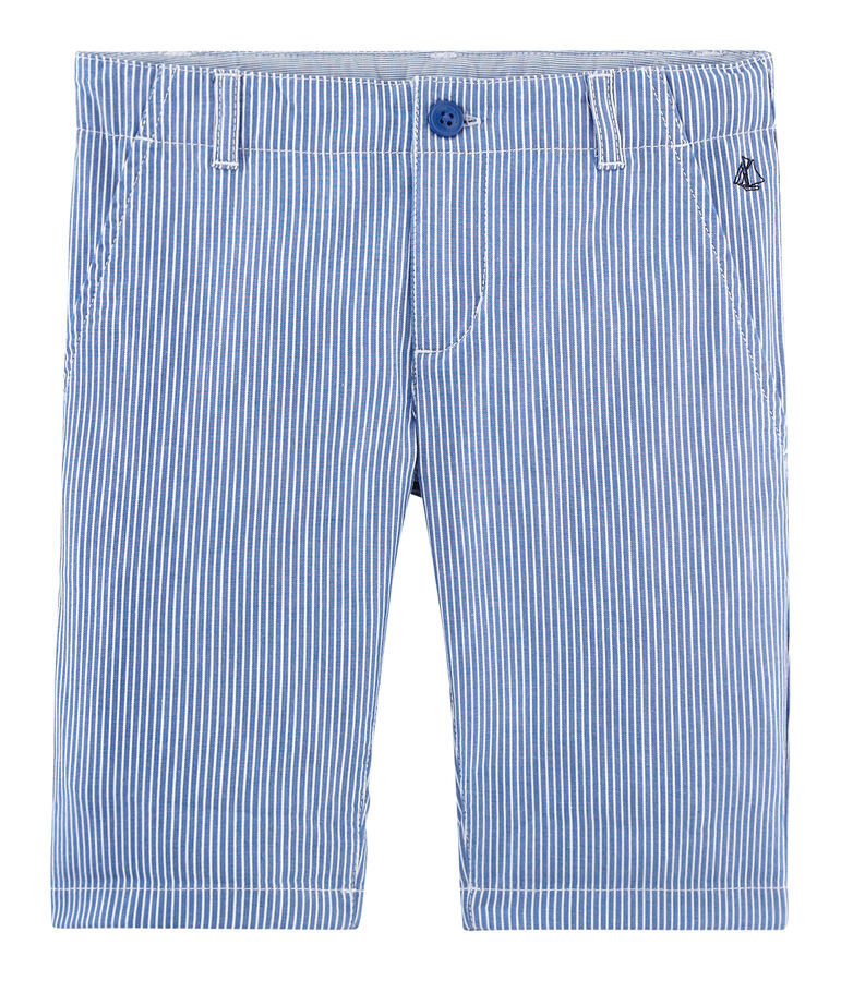 Boys' Bermuda Shorts SURF blue/ECUME white