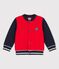 Babies' Fleece Baseball Jacket PEPS red/SMOKING blue