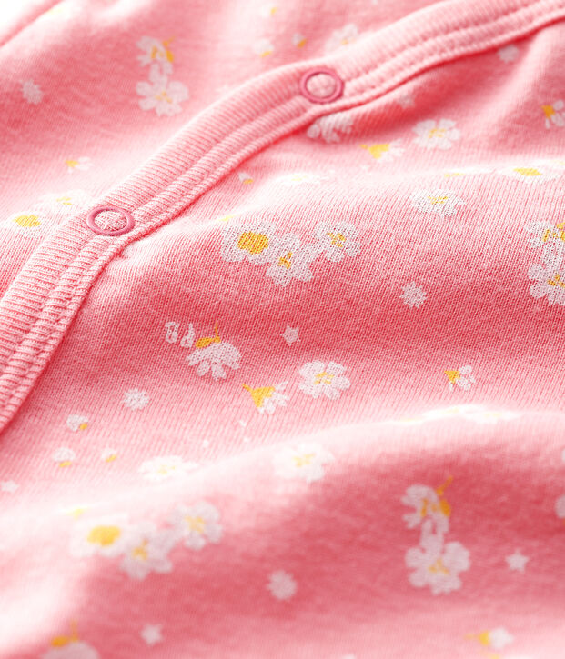 Baby Girls' Cherry Blossom Cotton Sleepsuit pink/multicolor