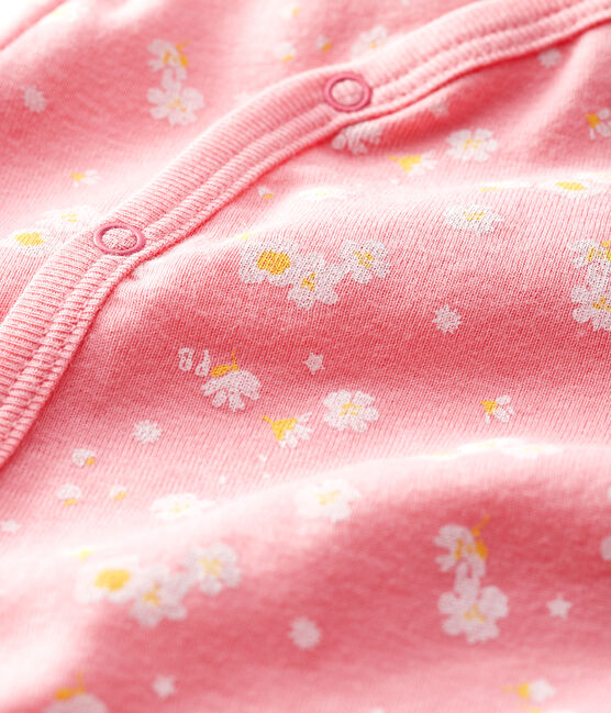 Baby Girls' Cherry Blossom Cotton Sleepsuit GRETEL pink/MULTICO white