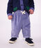 Babies' plain corduroy trousers purple
