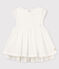 Baby Girls' Poplin Tulle Formal Dress ECUME white