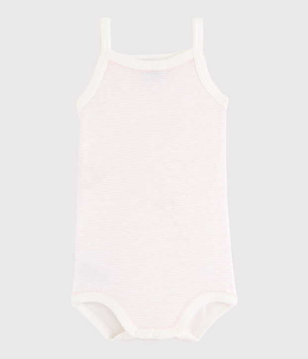 Baby Girls' Strappy Bodysuit white/pink