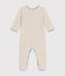 Babies' Velour Pyjamas MONTELIMAR CHINE beige