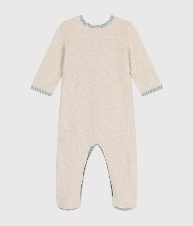 Babies' Velour Pyjamas beige