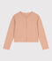 Women's Thick Cotton Poppered Cardigan VINTAGE beige
