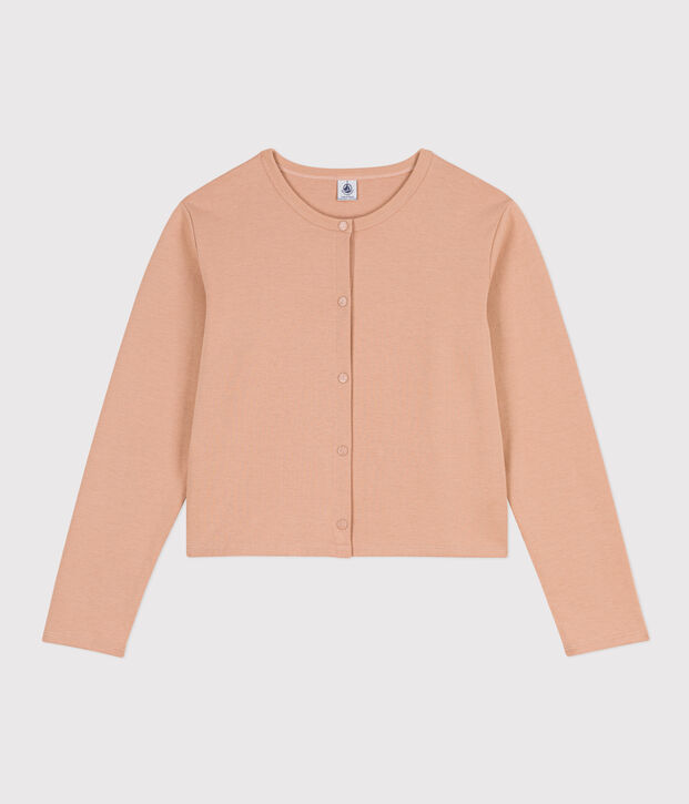 Women's Thick Cotton Poppered Cardigan beige