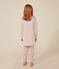 Children's velour nightdress SALINE pink/MULTICO white