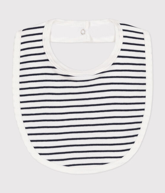 Babies' bib MARSHMALLOW white/SMOKING blue