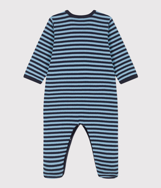 Boys' Stripy Tube Knit Pyjamas SMOKING /AZUL