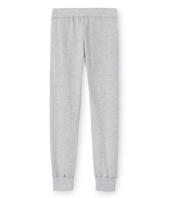 women's trousers in extra fine double knit POUSSIERE CHINE grey