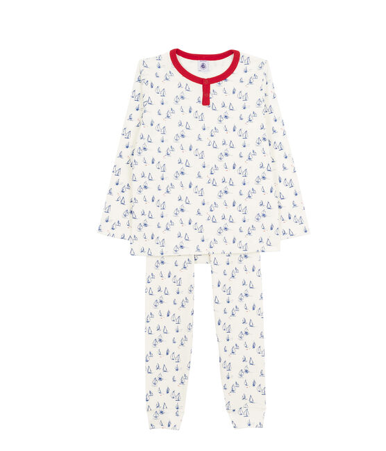 Boys' Pyjamas MARSHMALLOW white/LIMOGES blue