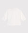 Babies' plain cotton shirt ECUME white