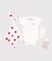 Newborn babies' cotton body, comforter and socks set multicolor