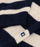 Boys' wool and cotton knit jumper SMOKING blue/AVALANCHE
