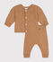 Babies' 2-piece knitwear set CUIVRE brown