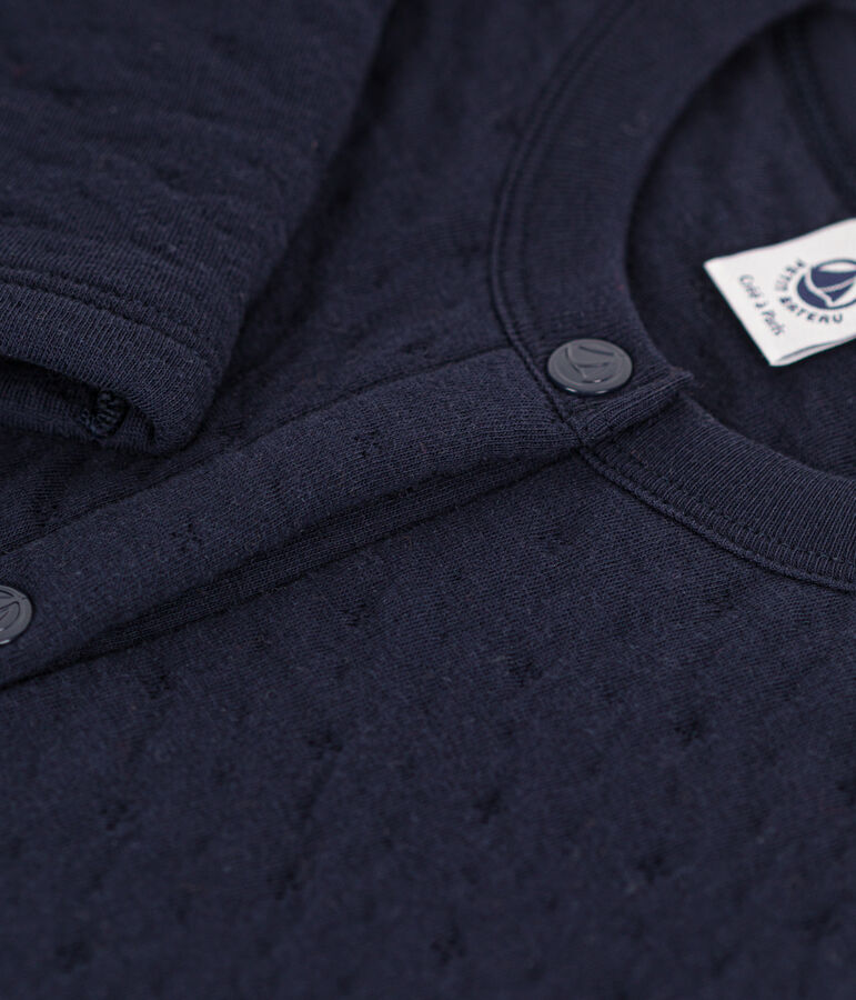 Cardigan en tubique matelass&eacute; enfant fille blue