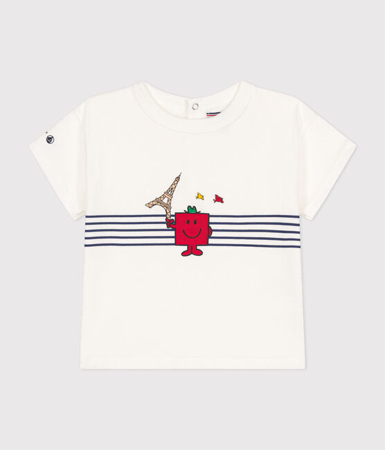 Babies' cotton Mr. Men and Little Miss T-shirt MARSHMALLOW white