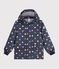 Children's heart print raincoat blue/multicolor