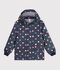 Children's heart print raincoat blue/multicolor