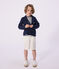 Children's plain cotton cardigan SMOKING blue