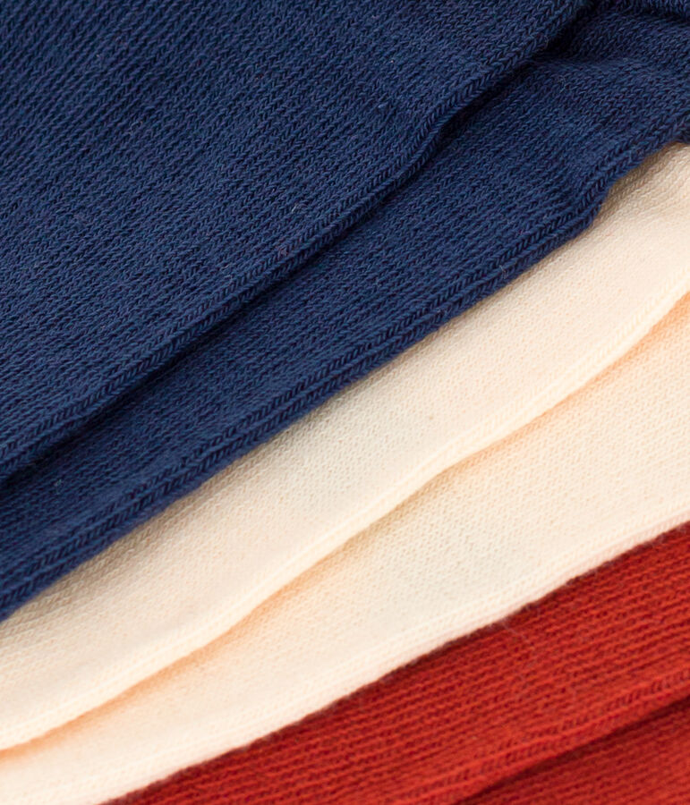 Children's Cotton Jersey Plain Socks - 3-Pack variante 1