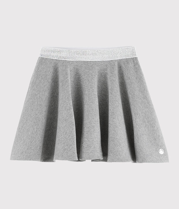 Girls' mesh knit skirt grey