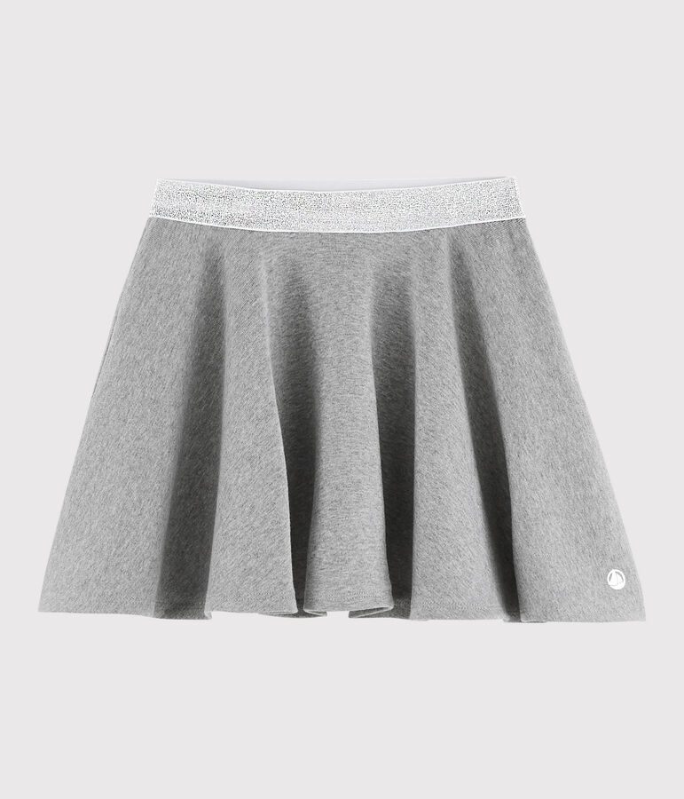 Girls' mesh knit skirt grey