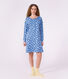 Women's cotton nightdress with a grandad neckline and a heart print