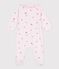 Babies' floral cotton pyjama suit with a collar BARELY pink/MULTICO