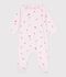 Babies' floral cotton pyjama suit with a collar pink/multicolor