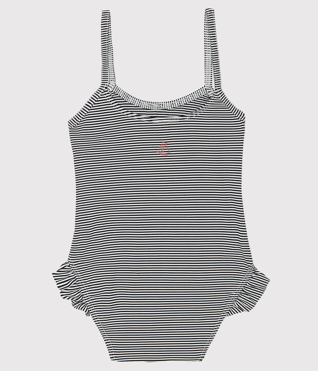Babies' UPF 50+ Swimsuit blue/white