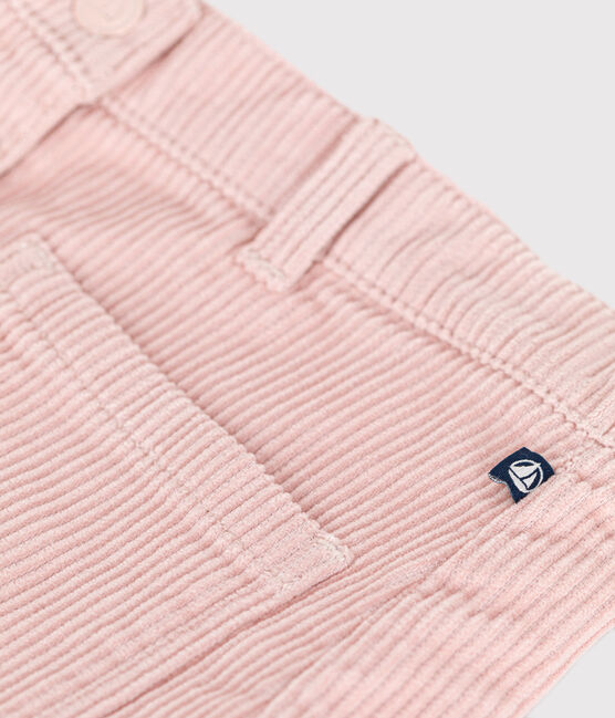 Little girls' velour skirt SALINE pink