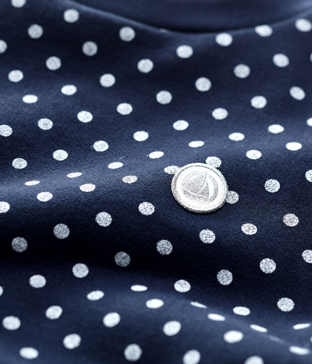 Girls' Fleece Sweatshirt blue/white