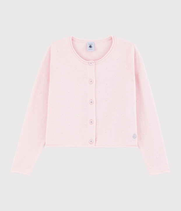 Girls' Cotton Knit Cardigan pink